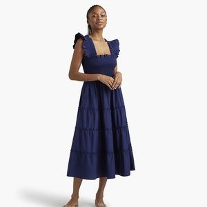 Hill House Home Ellie Nap Dress Navy Poplin